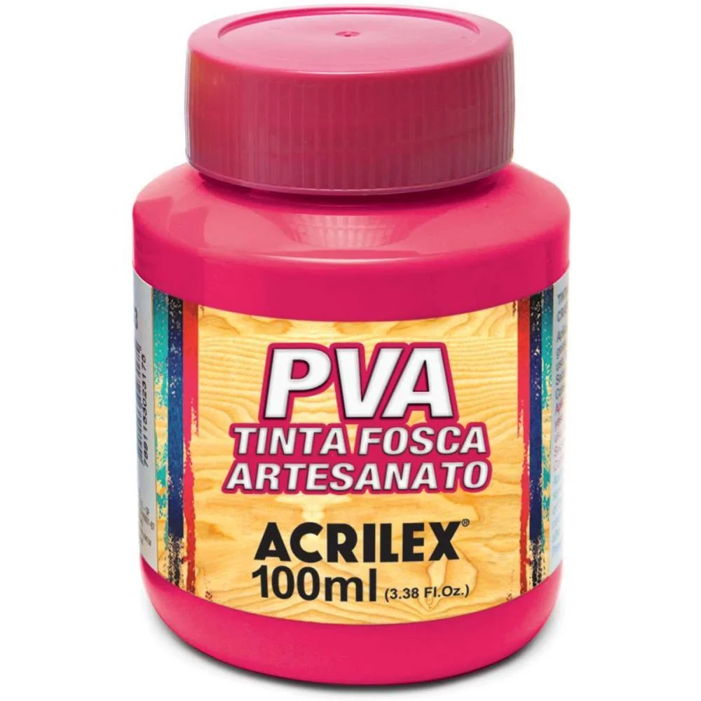 Tinta Pva 100Ml. Rosa Escuro Acrilex (Pct.c/06) - imagem 2