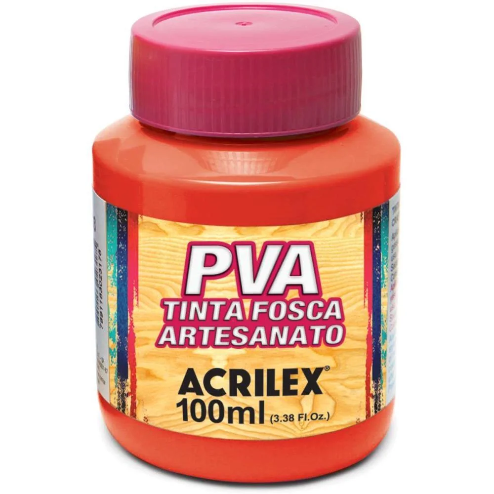 Tinta Pva 100Ml. Vermelho Fogo Acrilex (Pct.c/06) - imagem 2