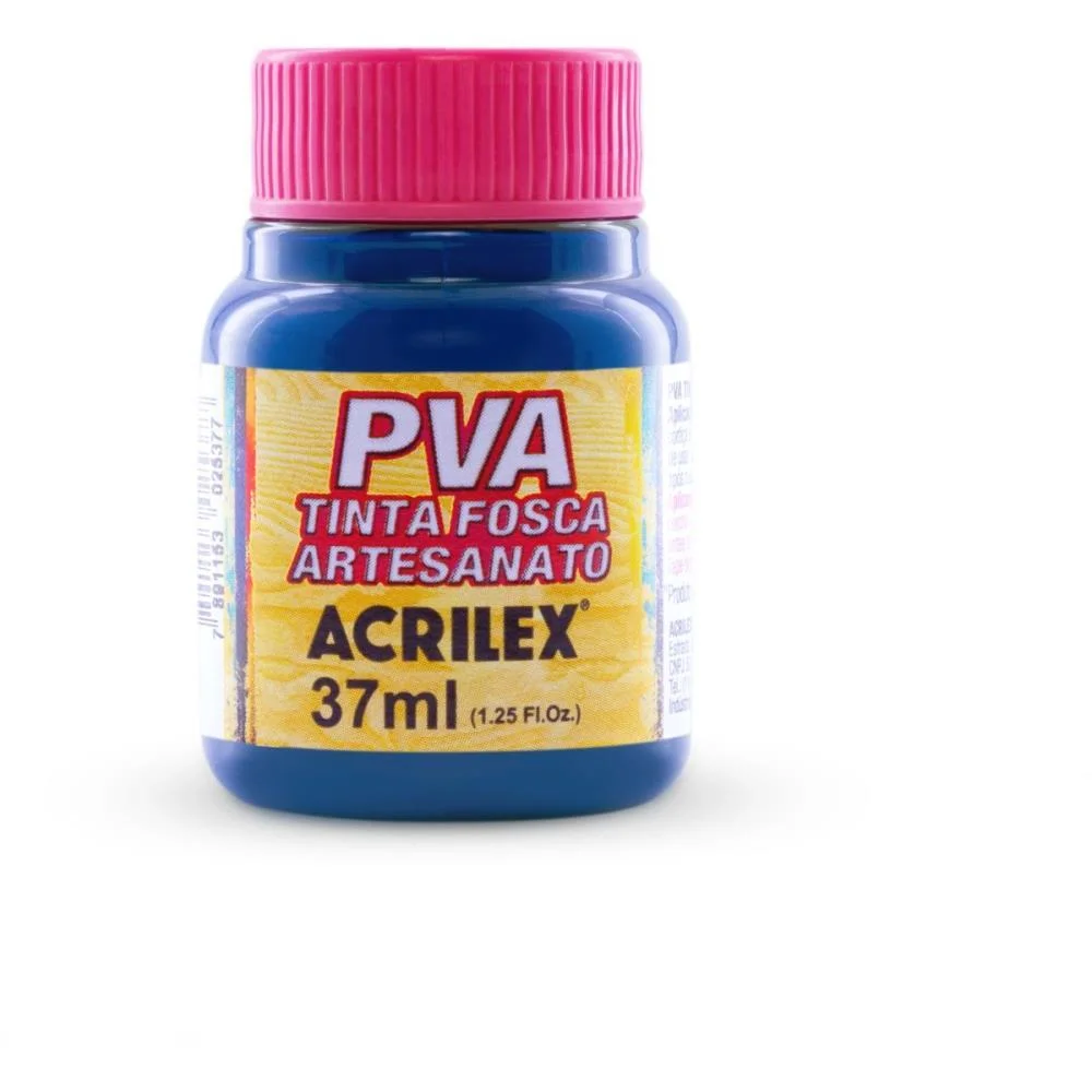 Tinta Pva 37Ml. Azul Turquesa Acrilex (Cx.c/12) - imagem 3