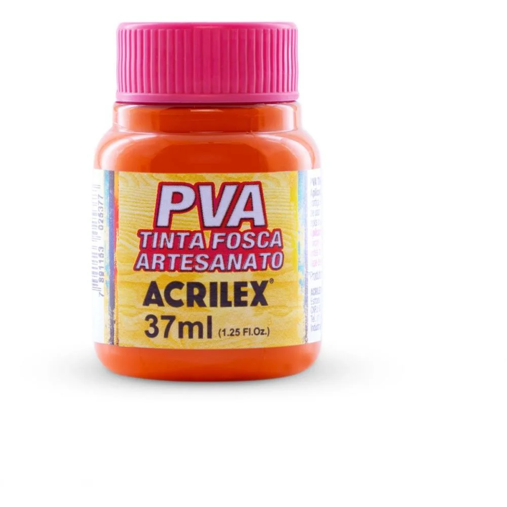 Tinta Pva 37Ml. Laranja Acrilex (Cx.c/12) - imagem 2