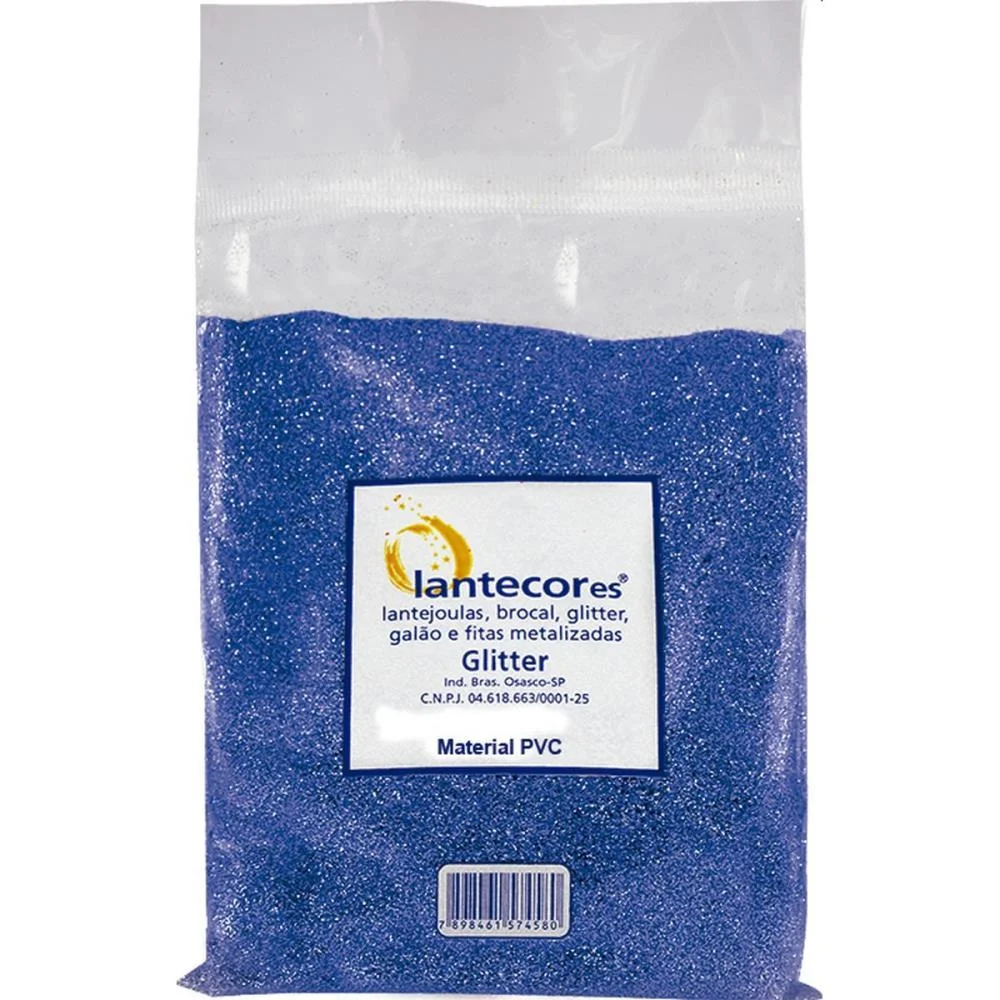 Glitter Pvc Azul 500G. Lantecor (Pacote) - imagem 3