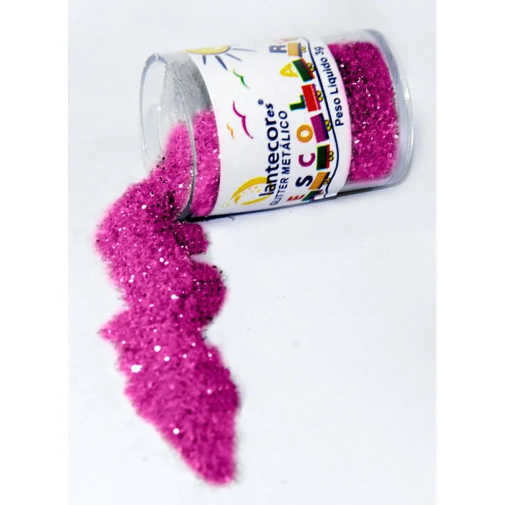 Glitter Pvc Pink Potes 3G. Lantecor (Pct.c/12) - imagem 3