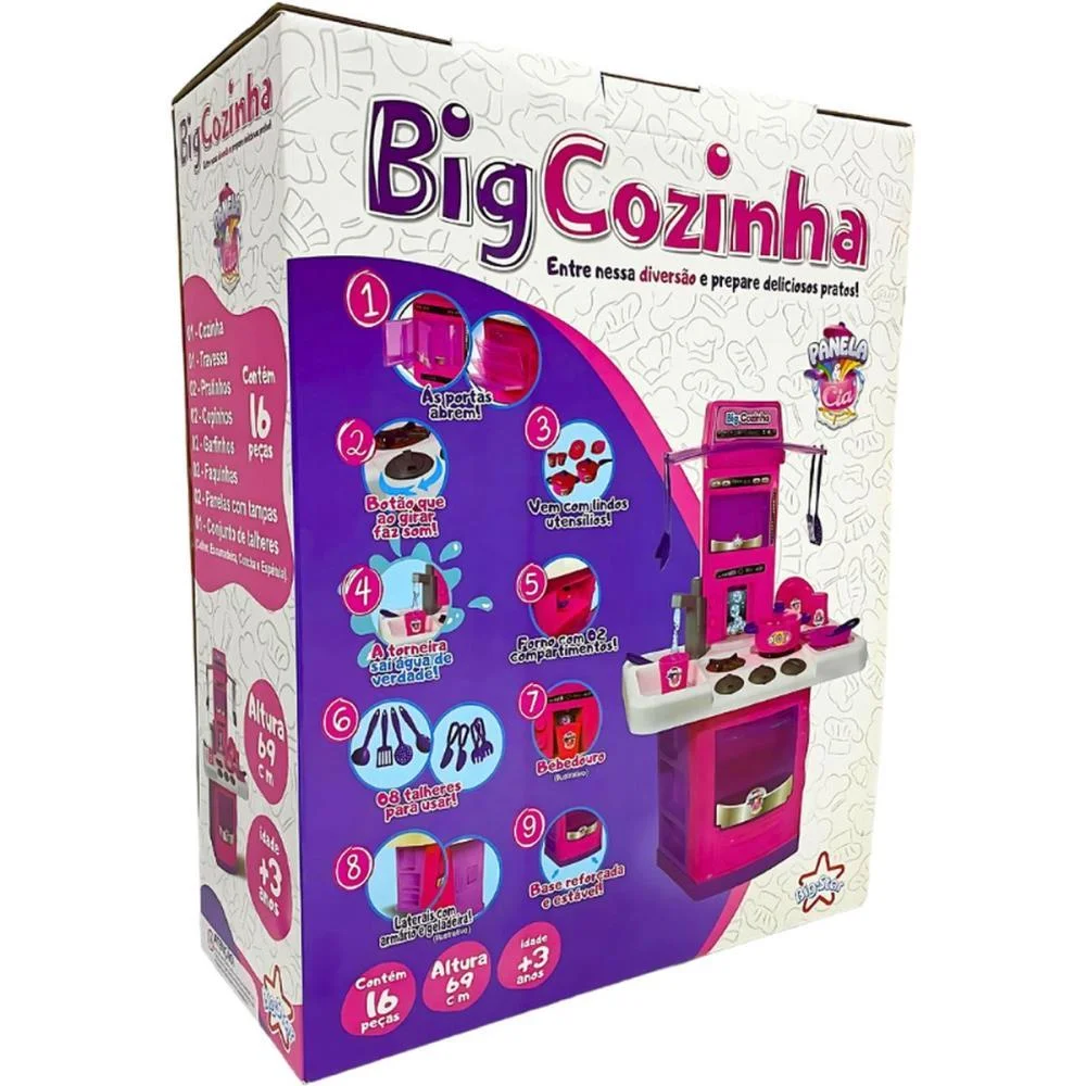 Brincando De Casinha Nova Big Cozinha 69Cm Big Star - imagem 8