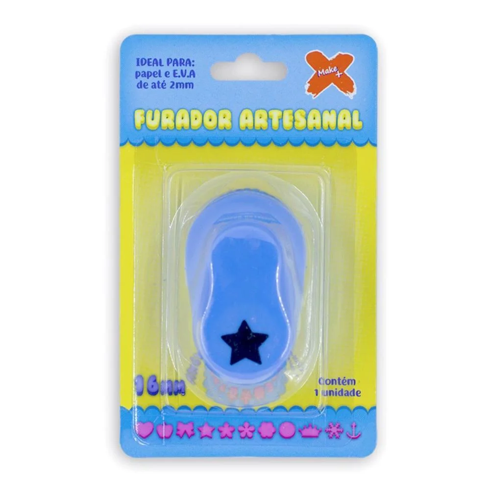 Furador Papel E Eva Regular Estrela 16Mm Make+ - imagem 3