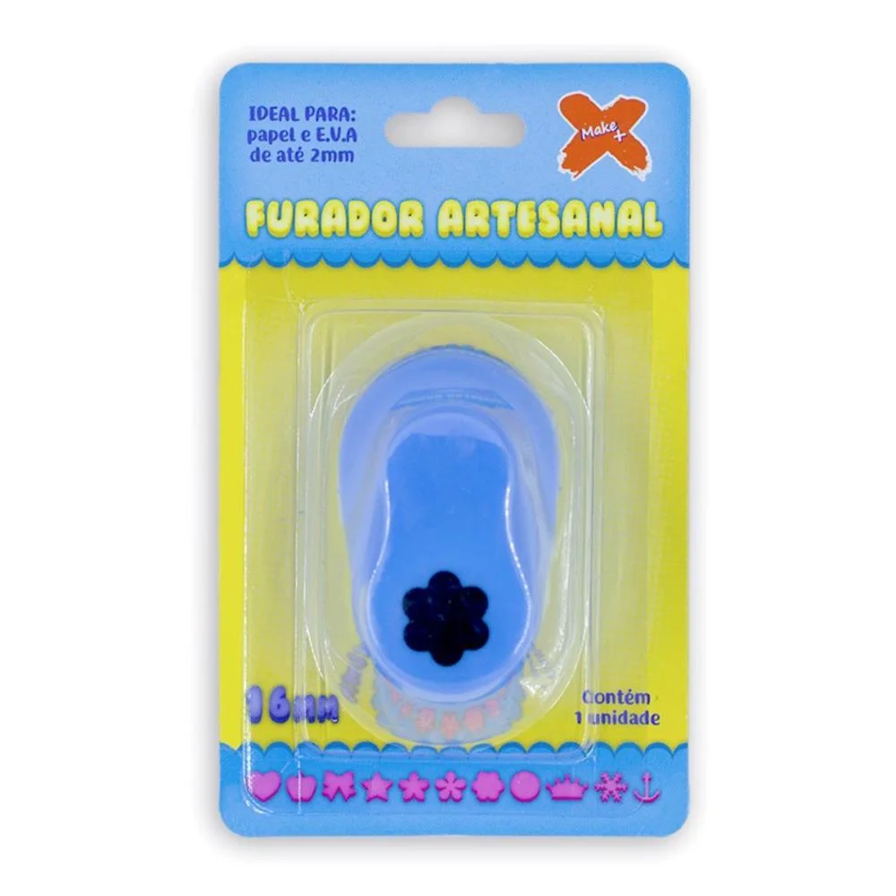 Furador Papel E Eva Regular Flor 6 Petalas 16Mm Make+ - imagem 3