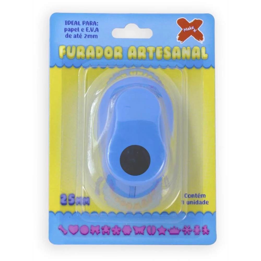 Furador Papel E Eva Jumbo Circulo 25Mm Make+ - imagem 3