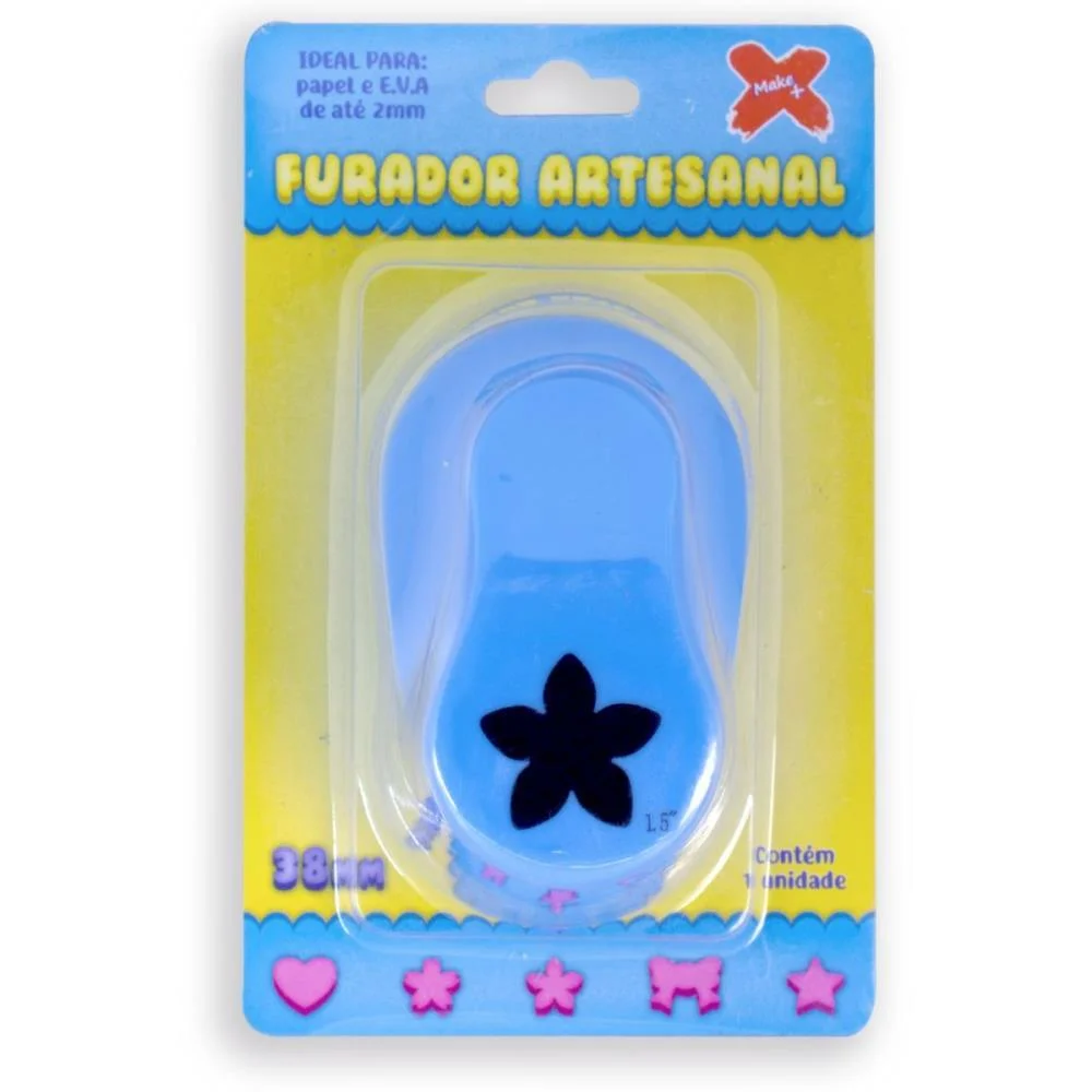 Furador Papel E Eva Gigante Flor 5 Petalas 38Mm Make+ - imagem 3