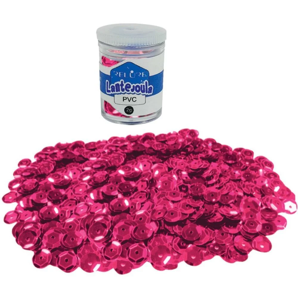 Lantejoula Metalizada Pink 10Mm. Pote 2G. Honey (Pct.c/12) - imagem 4