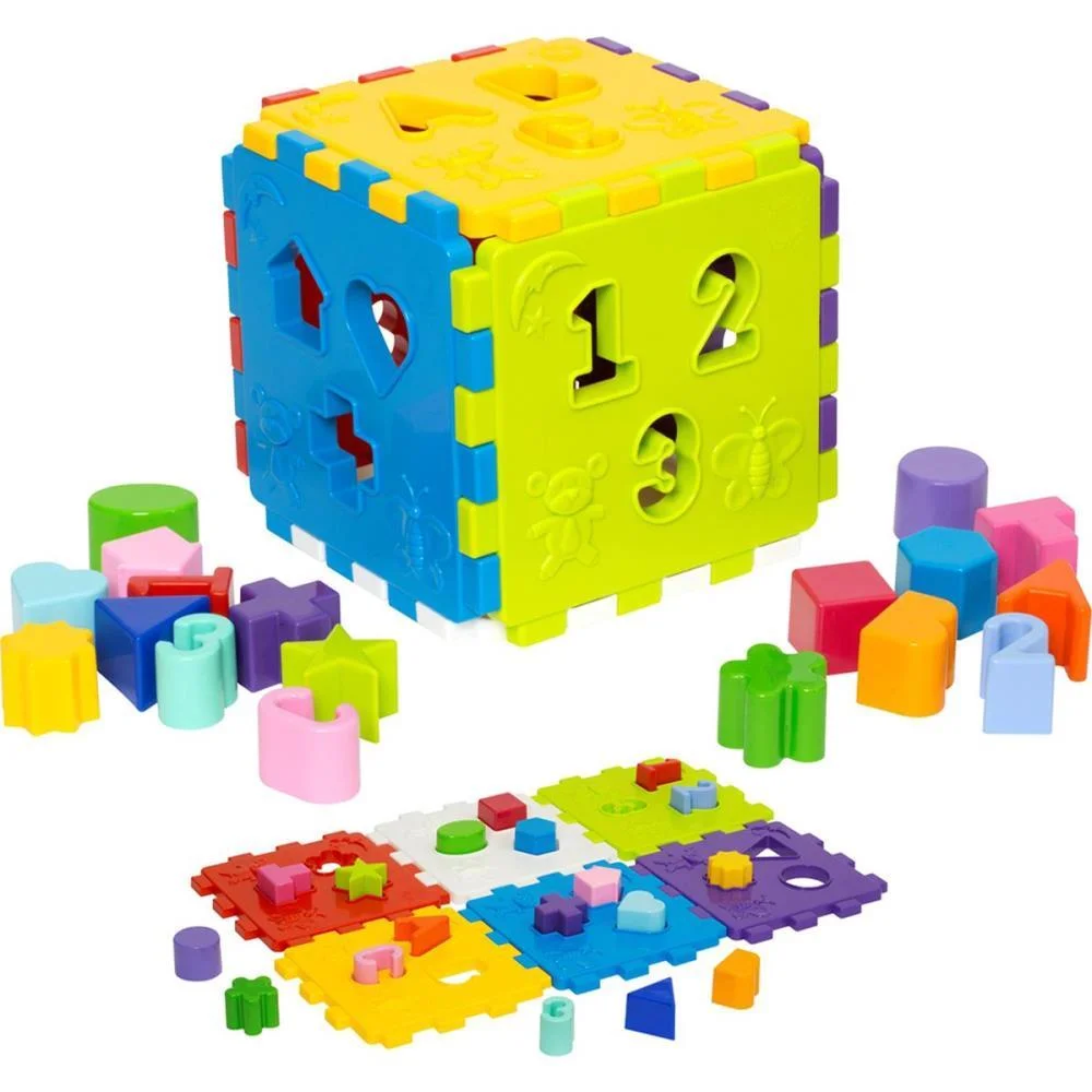 Brinquedo Educativo Cubo Didatico C/Blocos Merco Toys - imagem 5