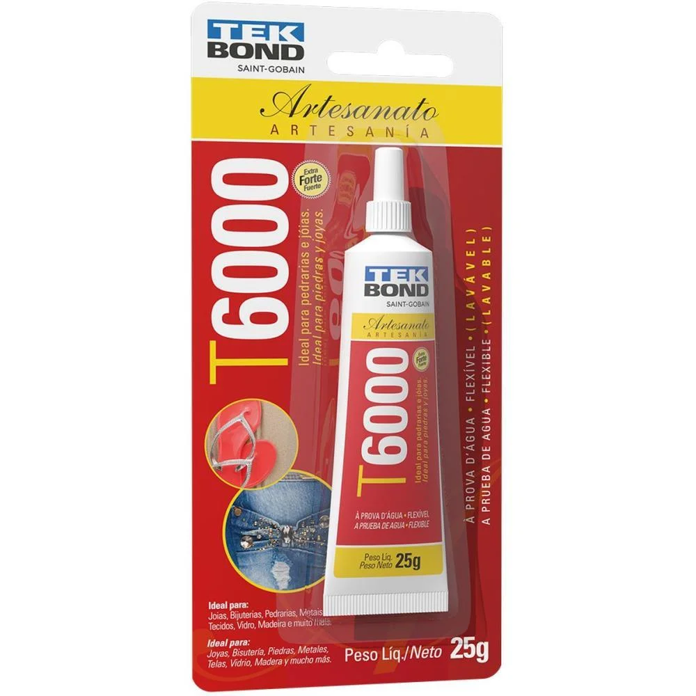 Cola Para Artesanato T6000 Permanente 25G Tekbond (Blister) - imagem 2