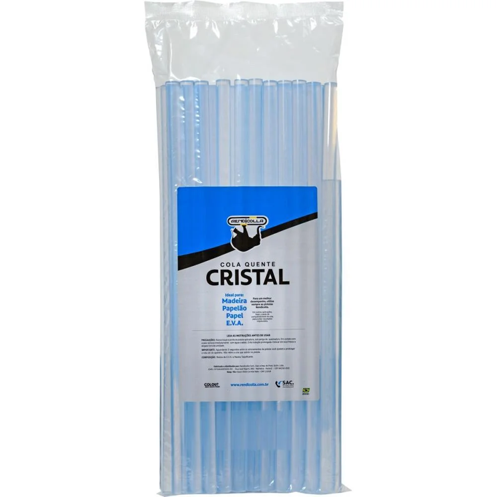 Cola Quente Refil Fina 1 Kg. Cristal  7,5X30Cm. Rendicolla (Pacote) - imagem 4