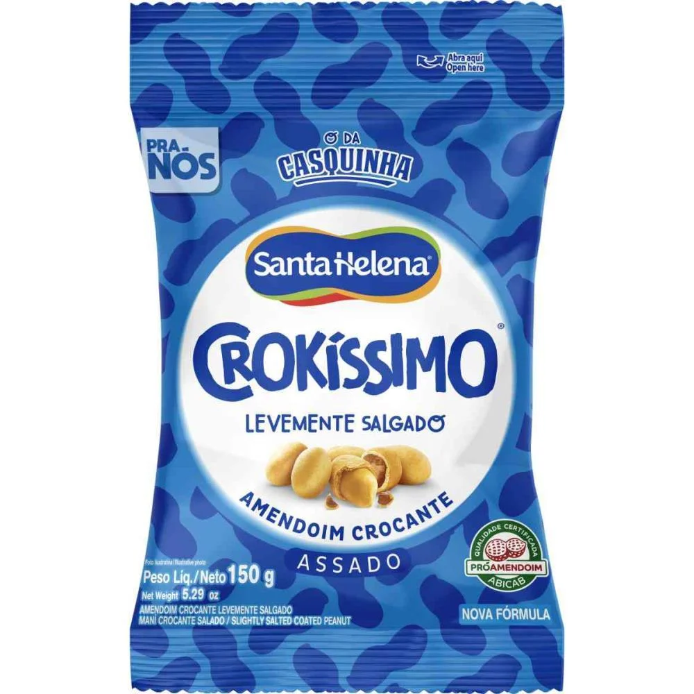 Amendoim Crokissimo Lev. Salgado 150G Santa Helena - imagem 2