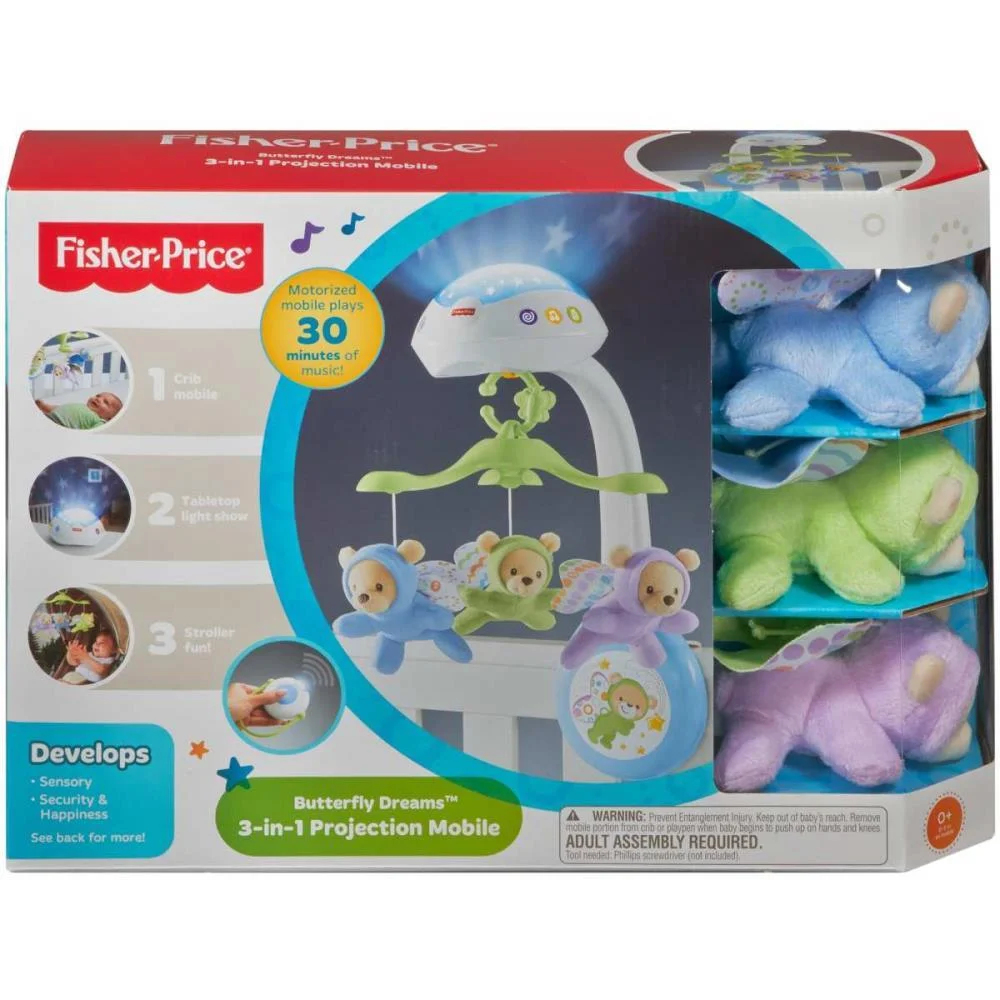 Fisher-Price Newborn Toys Super Mobile Urso Fofinho 3Em1 Mattel - imagem 3