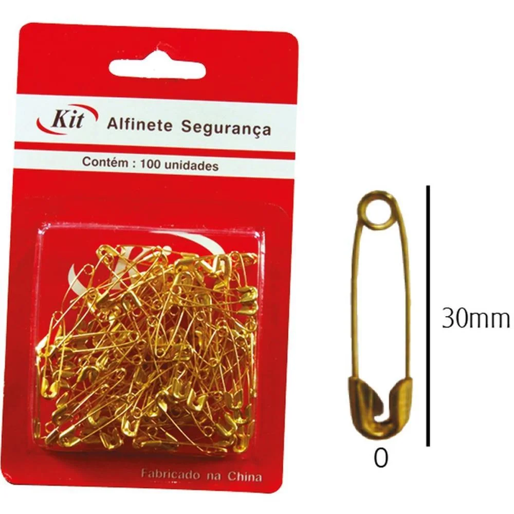 Alfinete Segurança N.0 Dourado Kit (Ct.c/100) - imagem 3