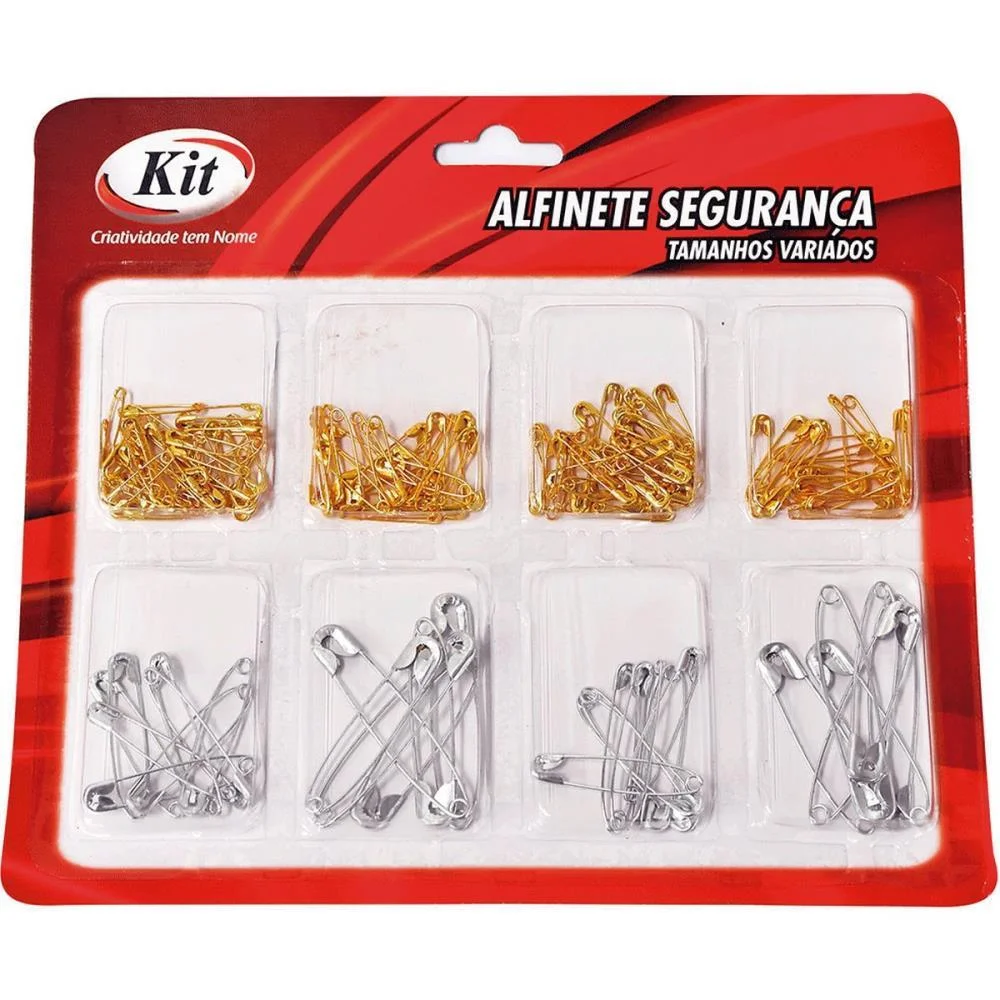 Alfinete Segurança Tamanhos Variados Kit (Cartela) - imagem 3
