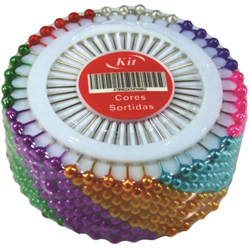 Alfinete Costura Kit Cabeca Colorida Disco Kit (Pct.c/12) - imagem 2