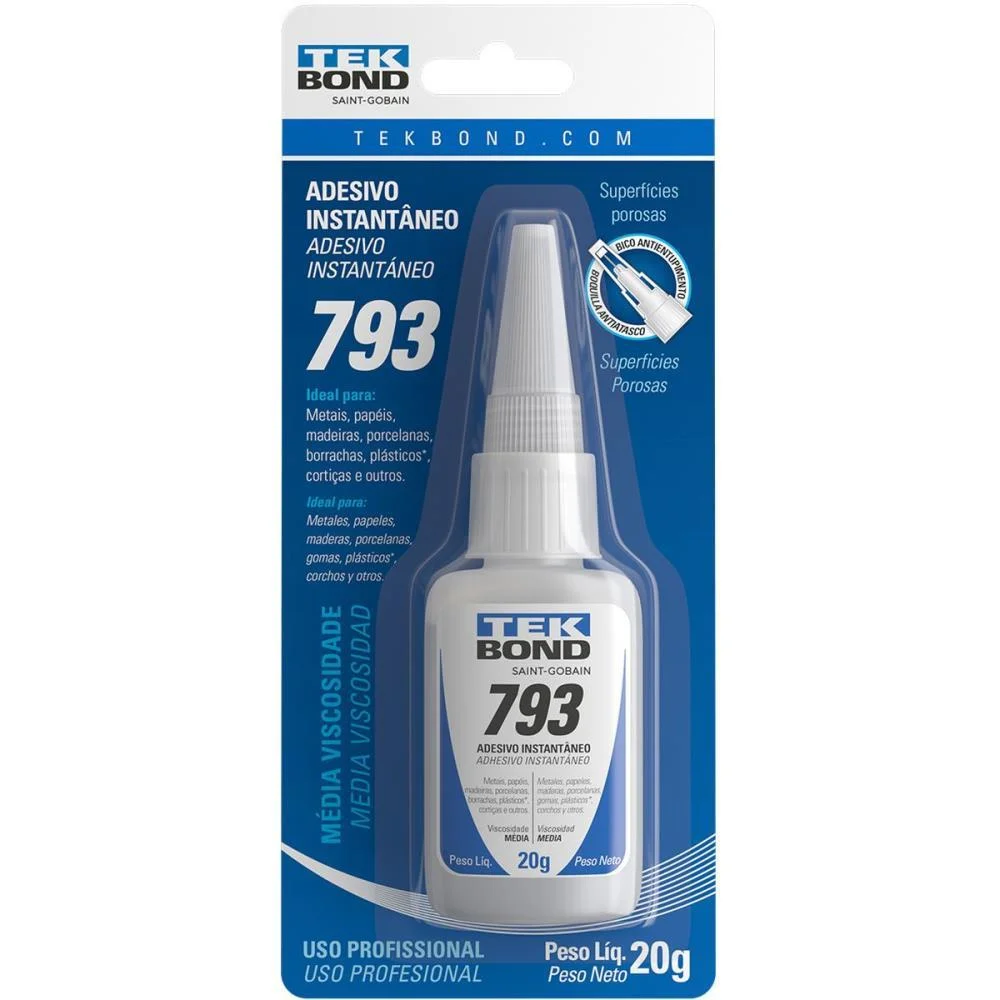 Cola Adesivo Instantâneo 793 20G Tekbond (Blister) - imagem 2