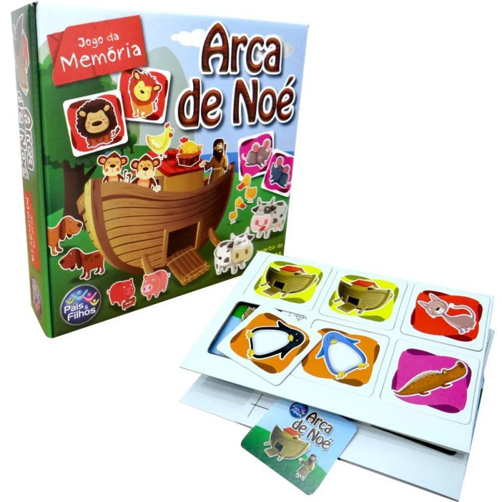 Jogo Da Memoria Arca De Noe 40 Pecas Pais E Filhos - imagem 2