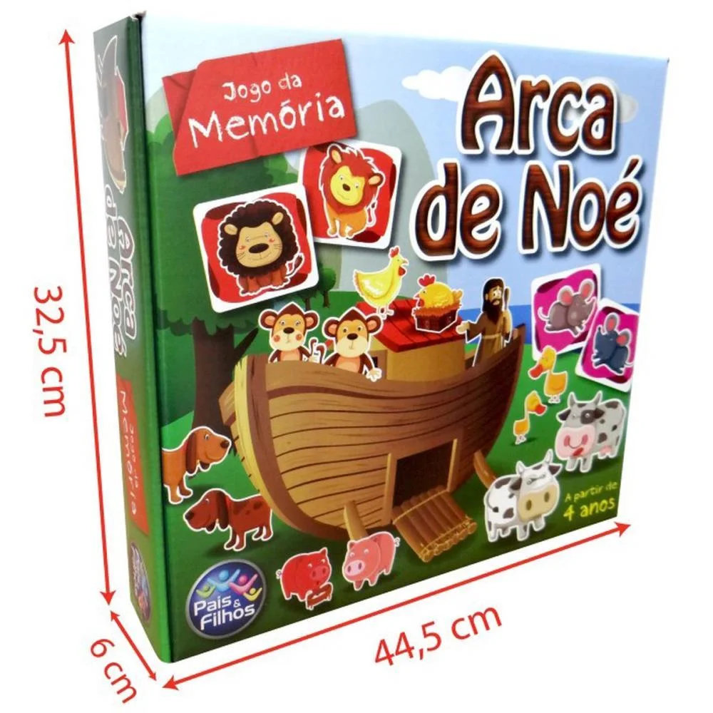Jogo Da Memoria Arca De Noe 40 Pecas Pais E Filhos - imagem 4