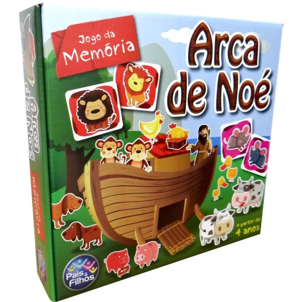Jogo Da Memoria Arca De Noe 40 Pecas Pais E Filhos - imagem 6