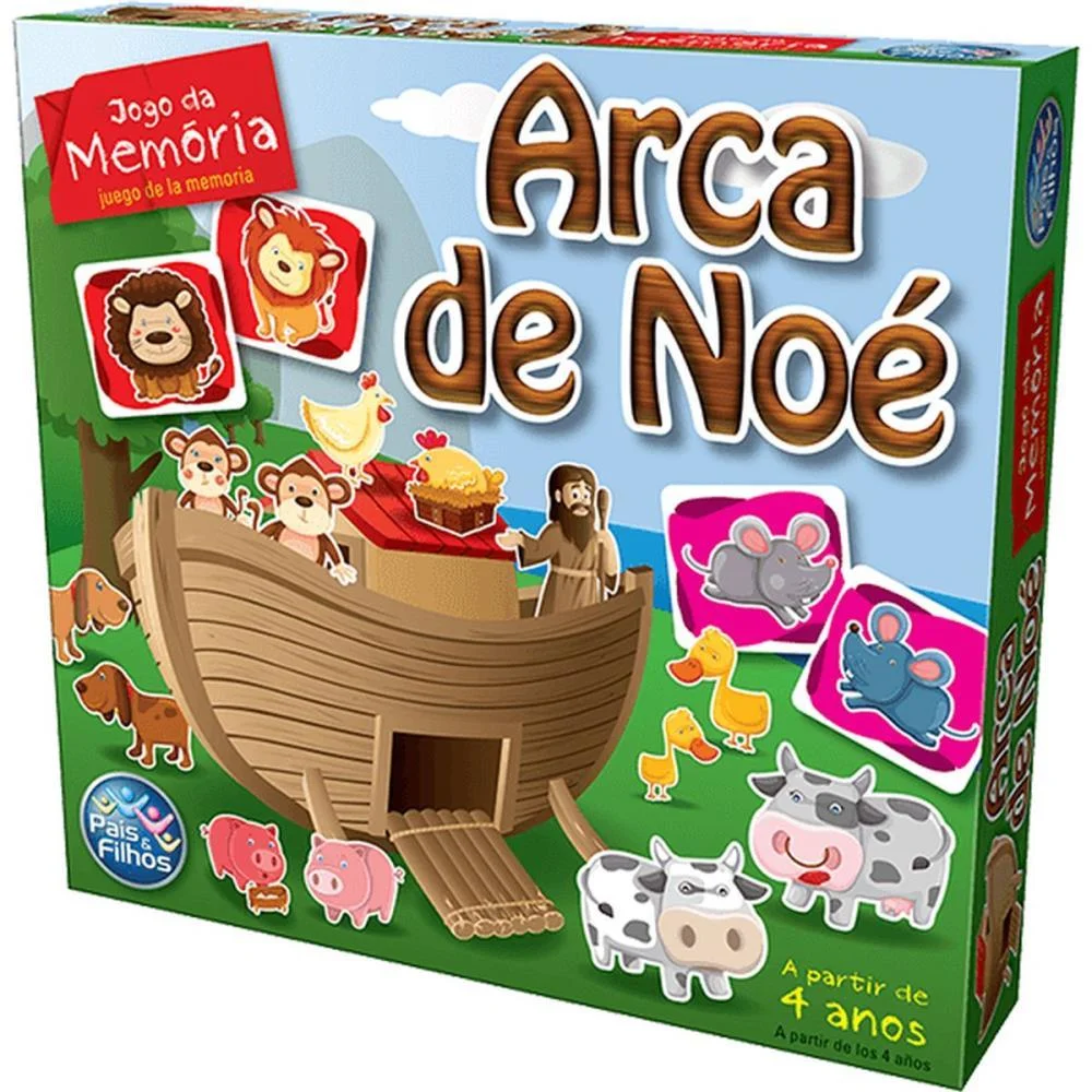 Jogo Da Memoria Arca De Noe 40 Pecas Pais E Filhos - imagem 10