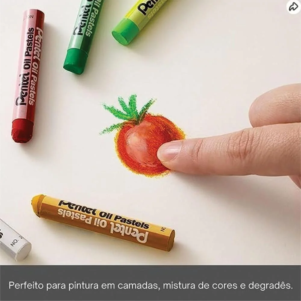 Giz Pastel Oleoso 25Cores Pentel (Estojo) - imagem 5