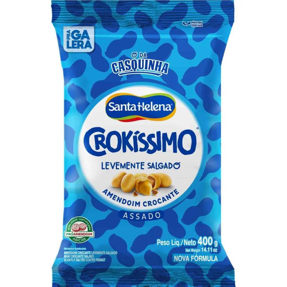 Amendoim Crokissimo Lev. Salgado 400G Santa Helena - imagem 3