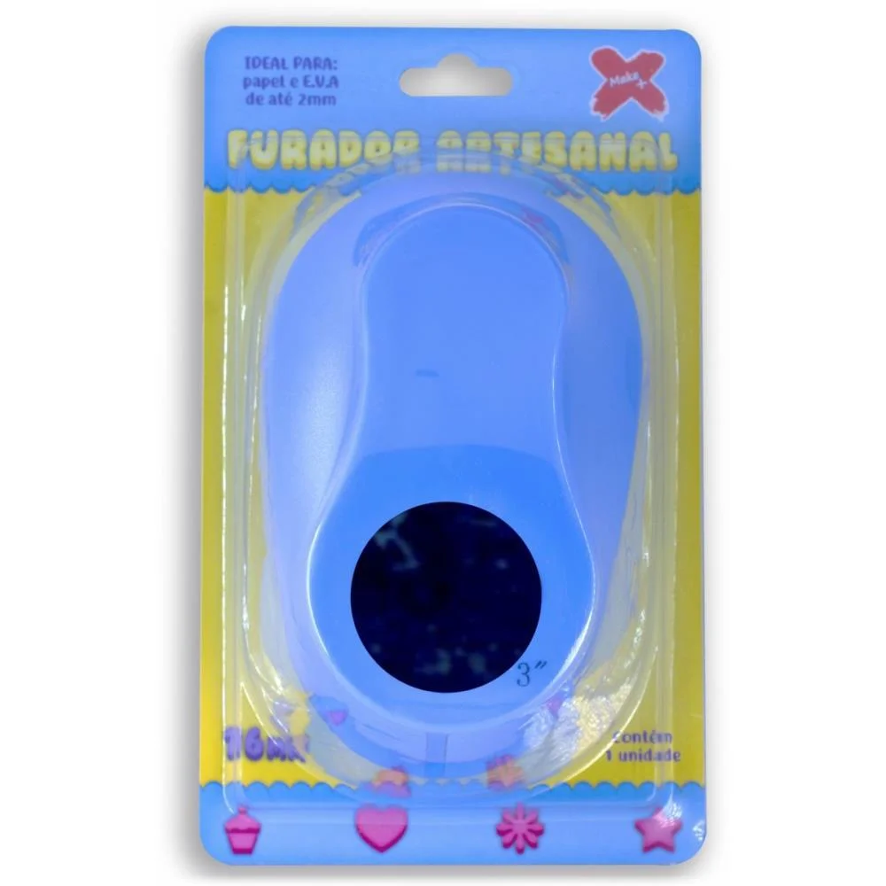 Furador Papel E Eva Gigante Circulo 76Mm Make+ - imagem 2