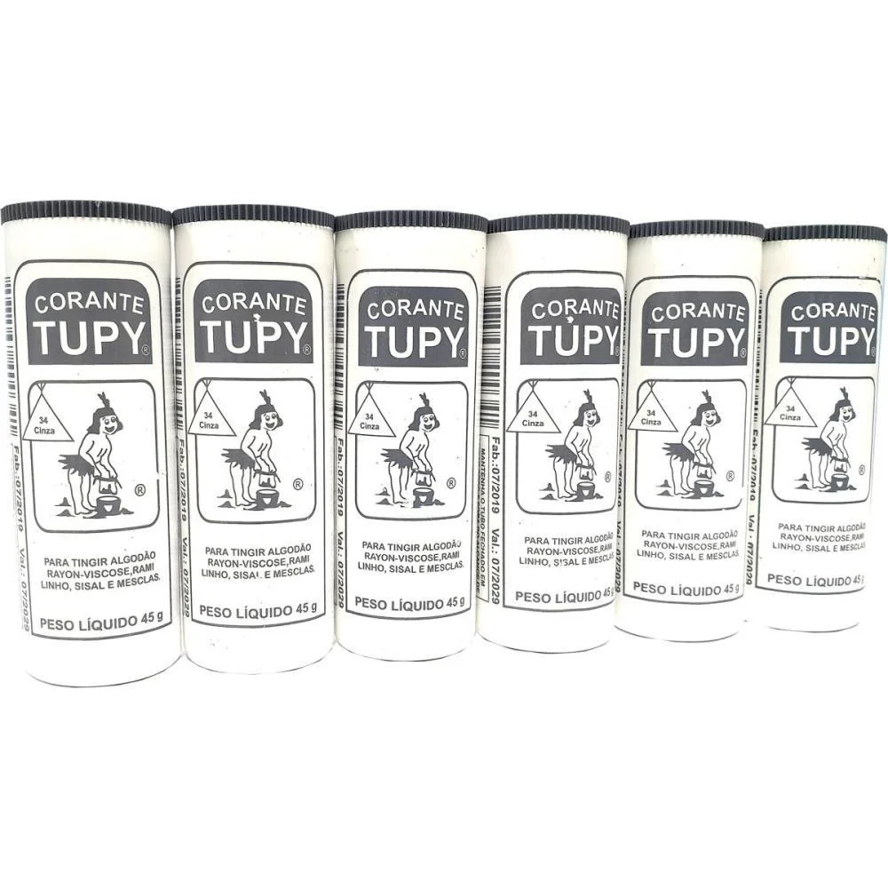 Corante Em Po Cinza Tupy Algodao Corantes Tupy (Pct.c/06) - imagem 2