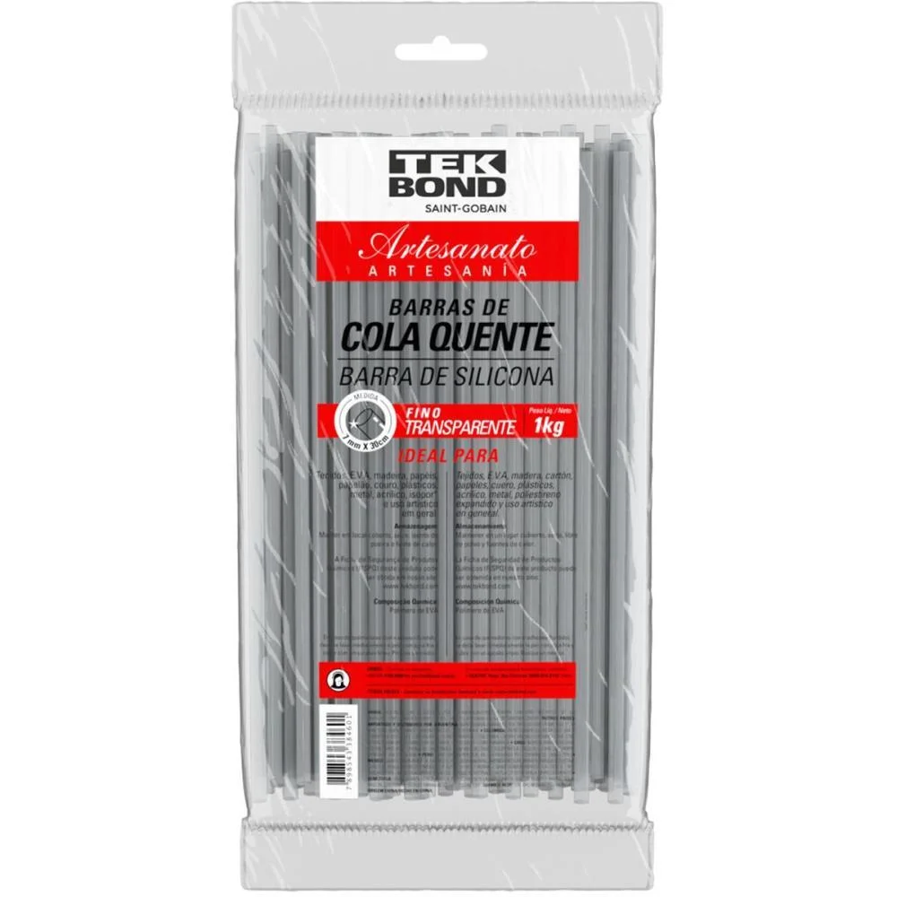 Cola Quente Refil Fina 1 Kg.transparente Tekbond (Pacote) - imagem 2