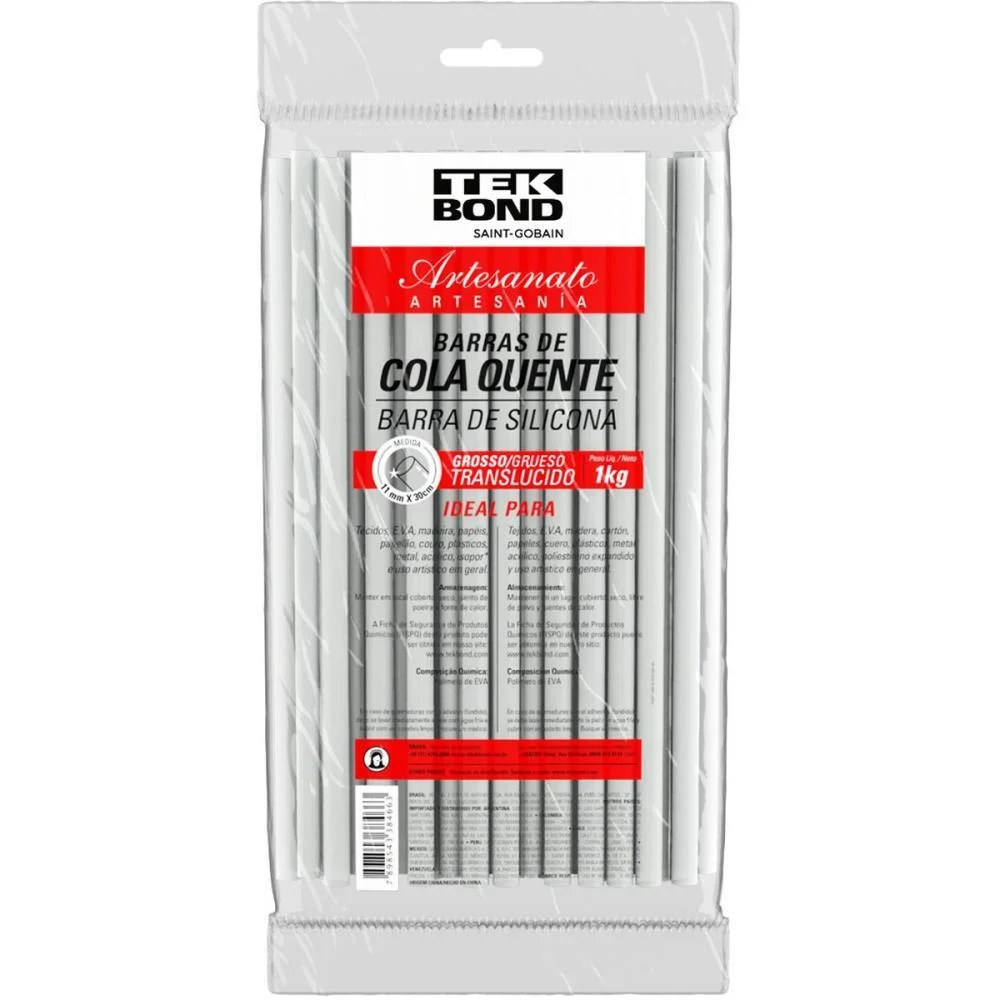 Cola Quente Refil Grossa 1Kg.translucida Tekbond (Pacote) - imagem 2