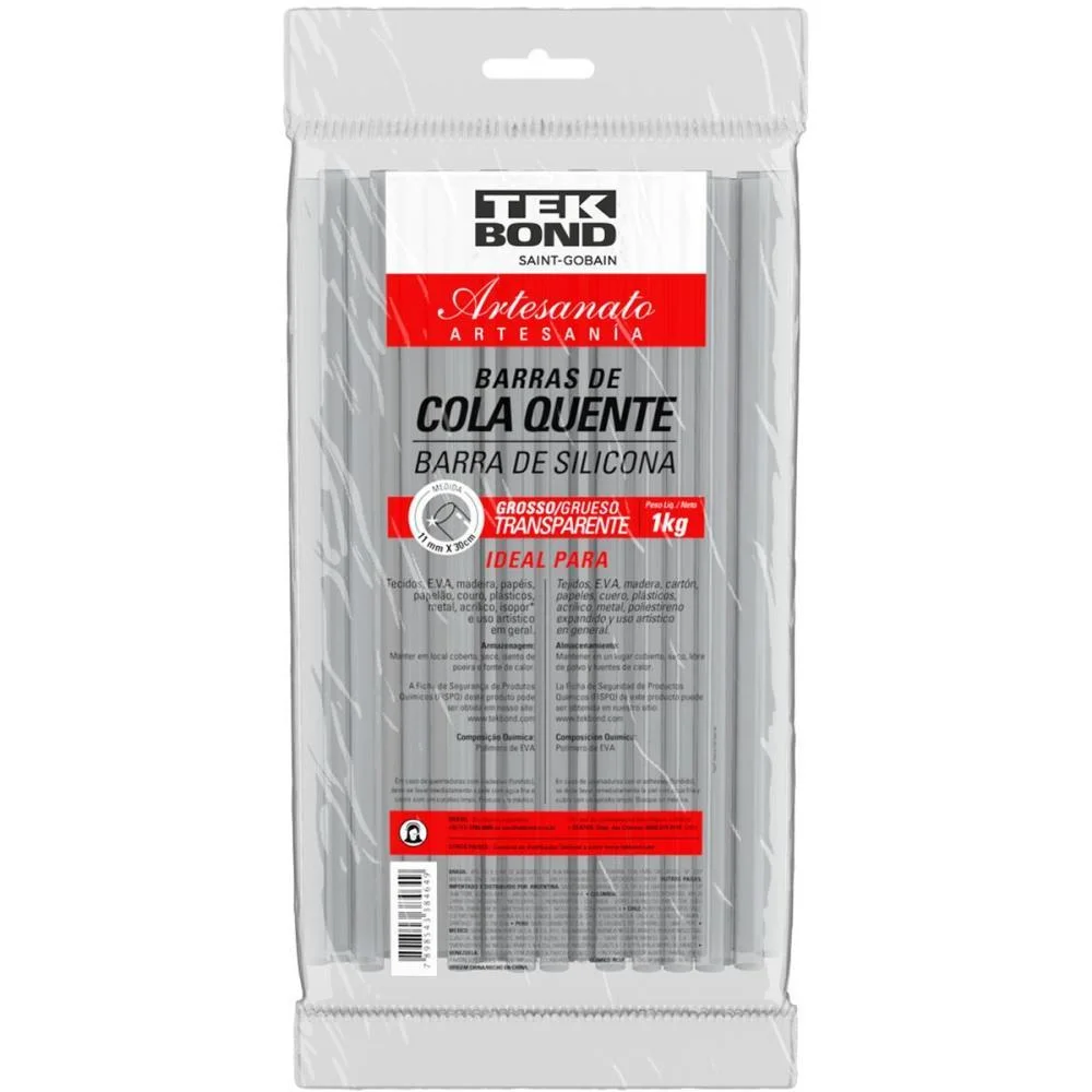 Cola Quente Refil Grossa 1Kg.transparente Tekbond (Pacote) - imagem 3