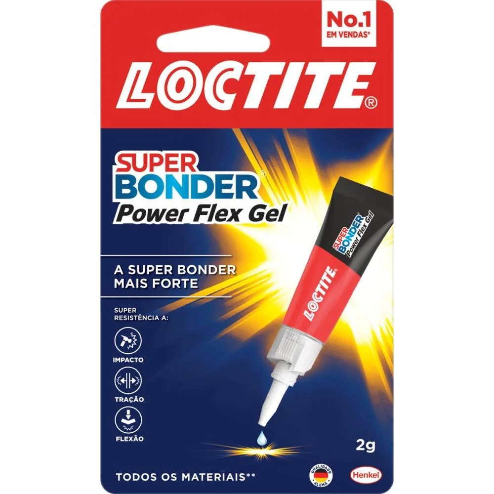 Cola Adesivo Instantâneo Super Bonder Power Flex Gel 2G Henkel - imagem 4