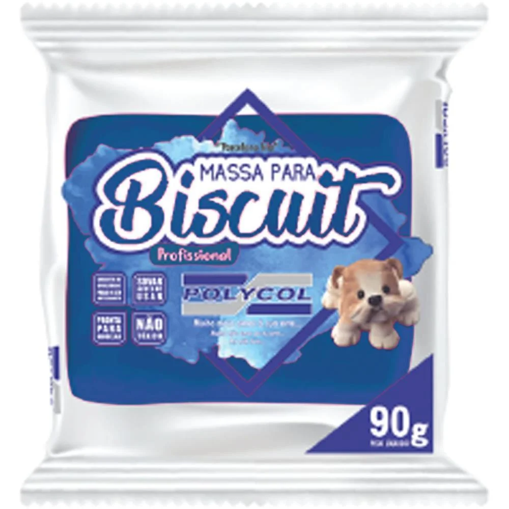 Massa De Porcelana Fria Biscuit 90G Azul Royal Polycol (Cx.c/12) - imagem 3