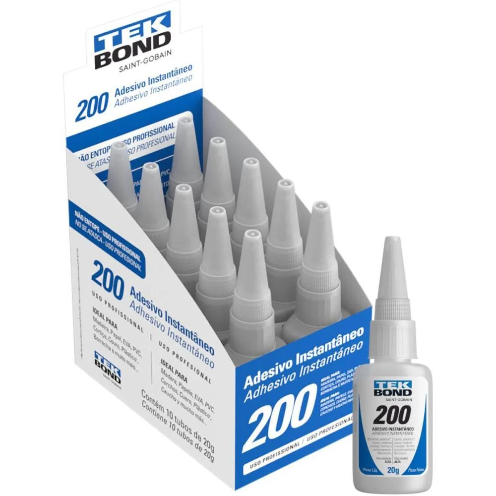 Cola Adesivo Instantâneo 200 20G Tekbond (Cx.c/10) - imagem 2