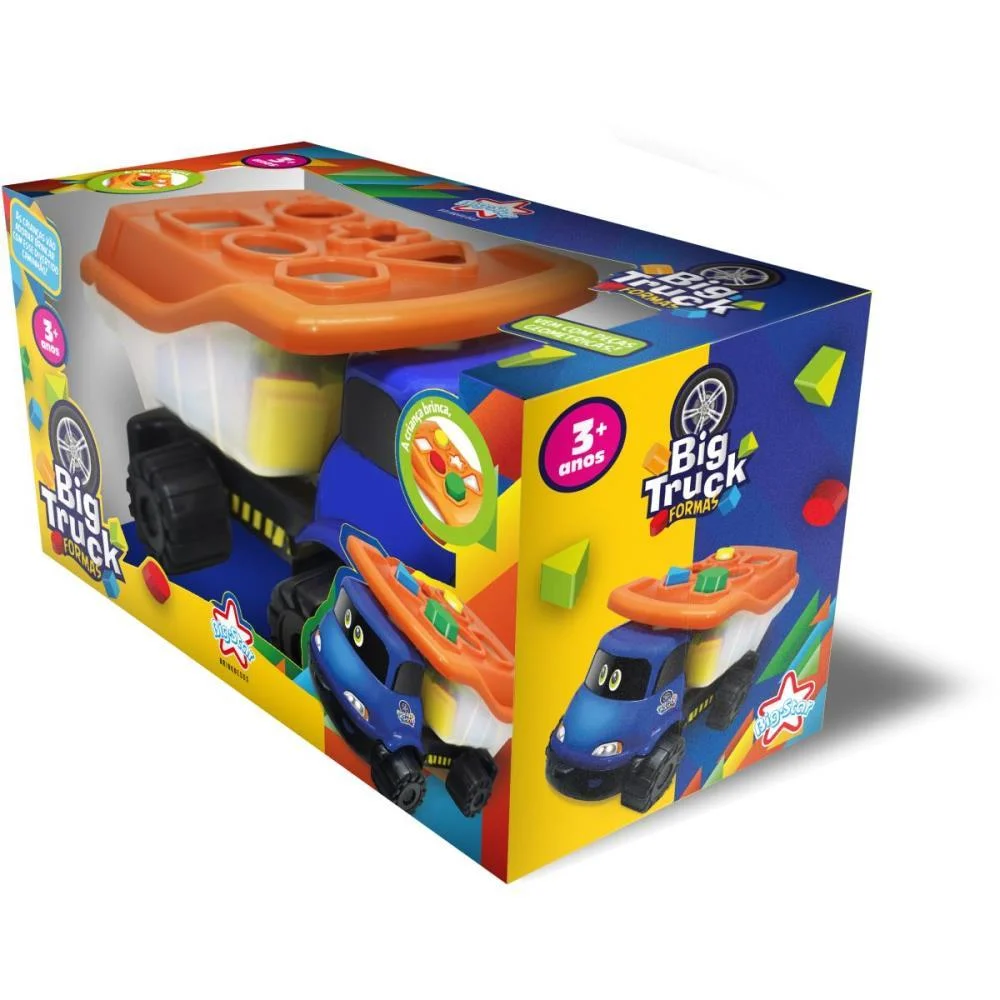 Brinquedo Educativo Big Truck Formas 6 Forminhas Big Star - imagem 2