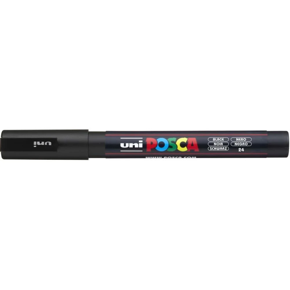 Pincel Marcador Artesanato Posca Pc-3M Fine Line Preta Sertic (Cx.c/06) - imagem 3