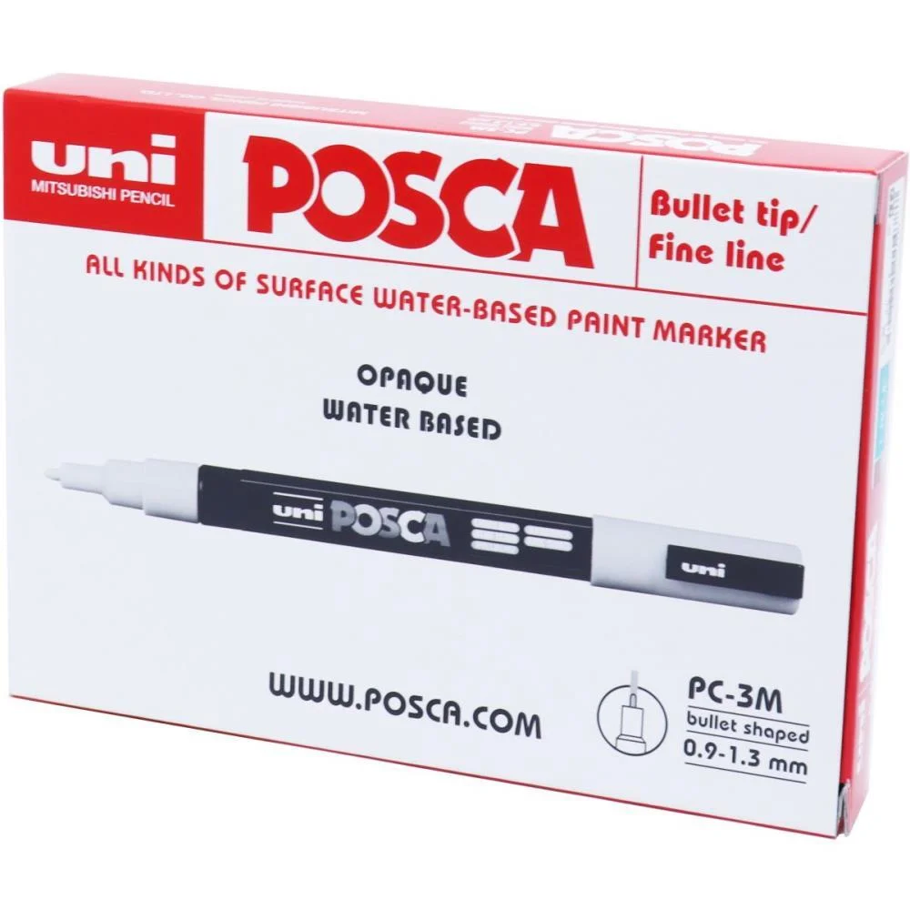 Pincel Marcador Artesanato Posca Pc-3M Fine Line Preta Sertic (Cx.c/06) - imagem 4