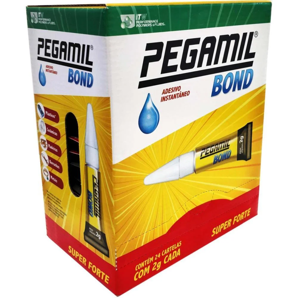 Cola Adesivo Instantâneo Bond 2G Blister Pegamil C/ 24 Unidades - imagem 4