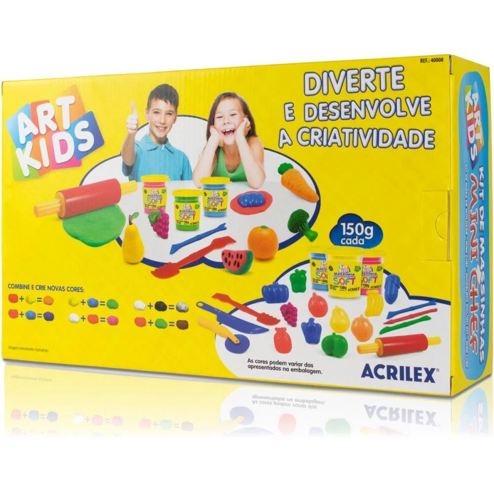 Massa Para Modelar Criativa Art Kids Mini Chef Acrilex - imagem 4
