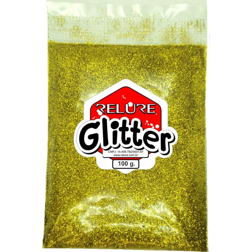 Glitter Pvc Ouro Brilho 100G. Honey - imagem 3
