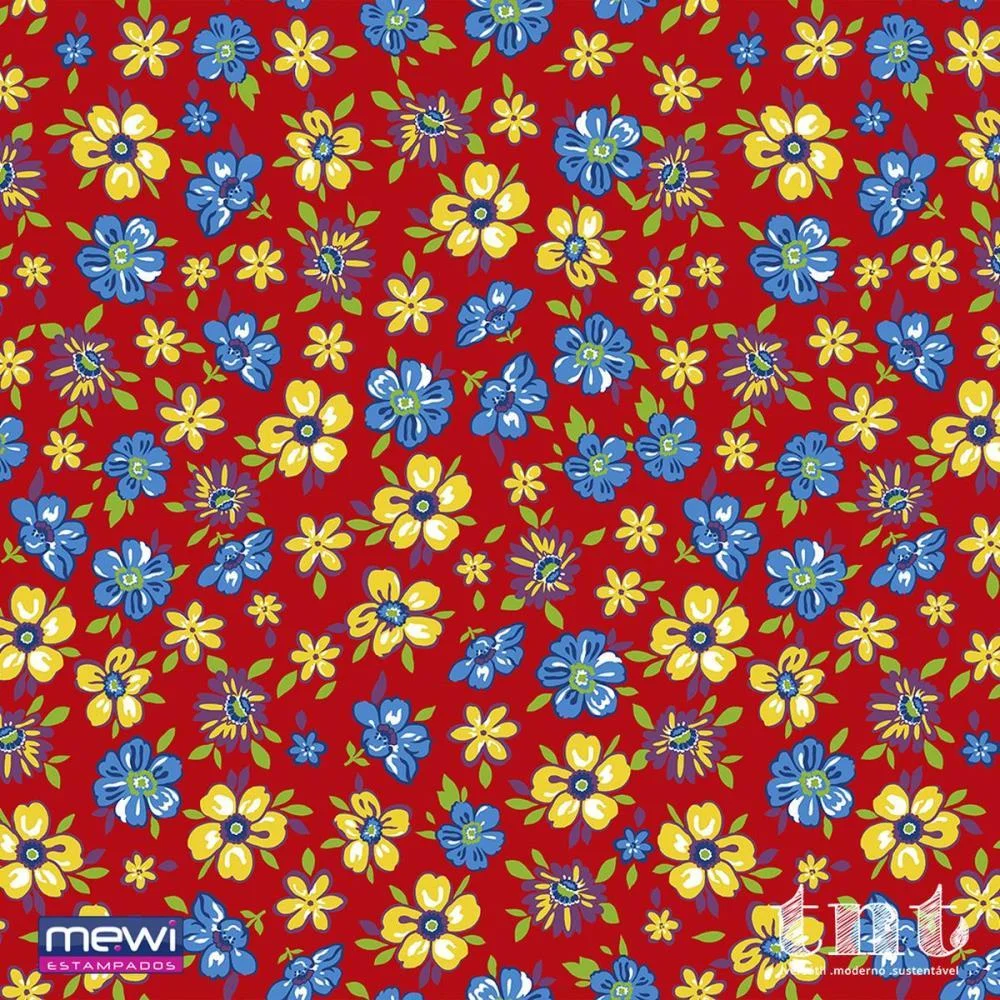 Tnt Estampado 1,40M 40G Chita Vermelho Mewi (Rl-25Mts) - imagem 2