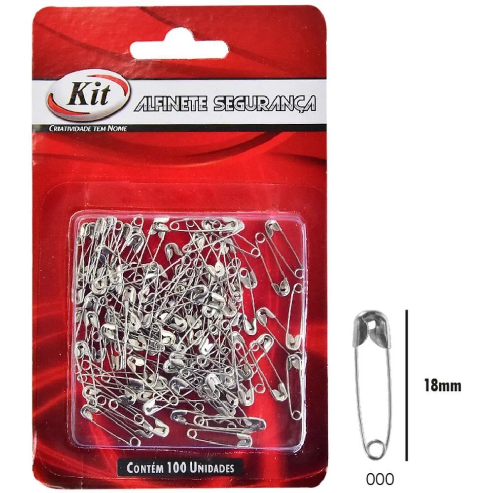 Alfinete Segurança N.000 Aco Niquelado Kit (Ct.c/100) - imagem 3
