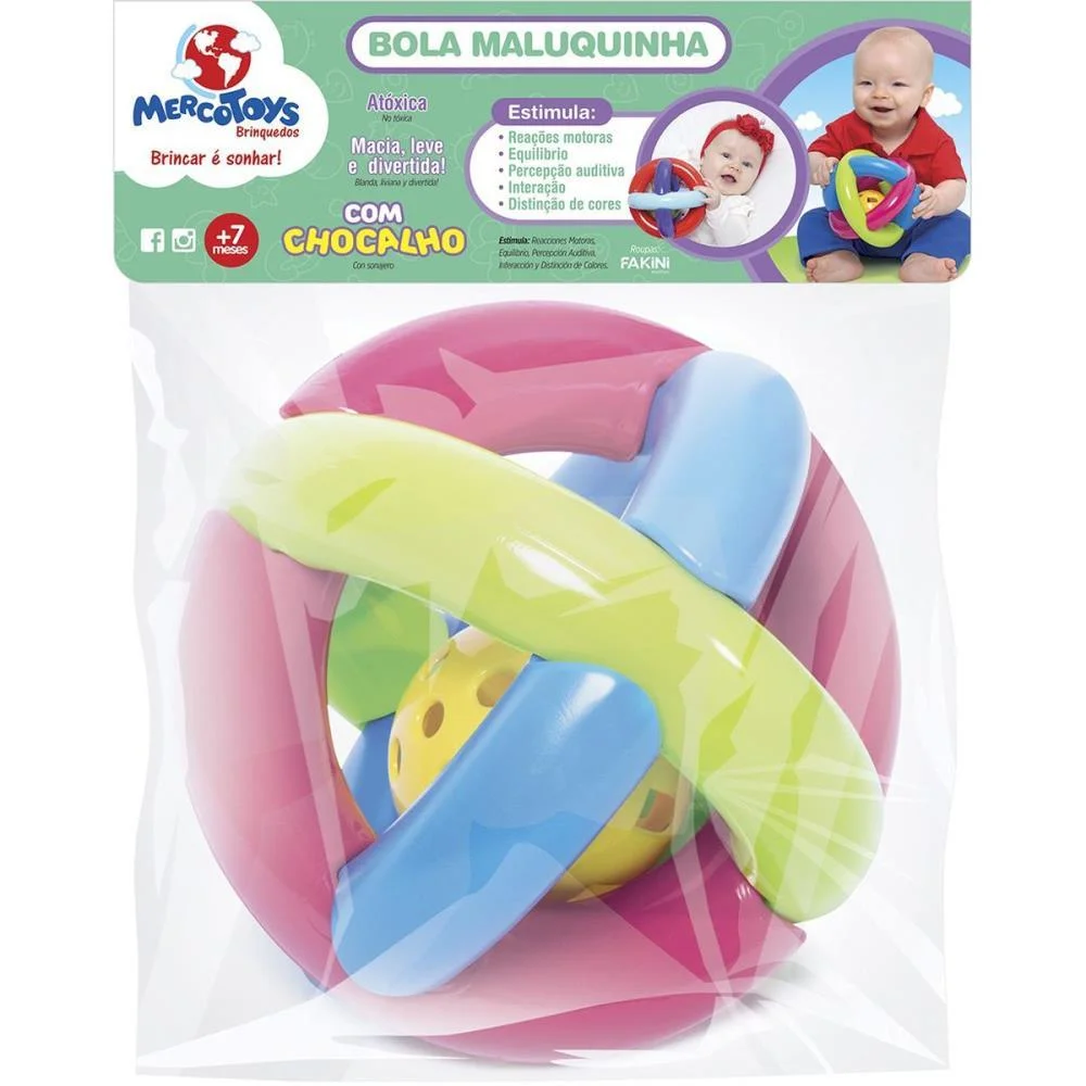 Brinquedo Para Bebe Bola Maluquinha Merco Toys - imagem 7