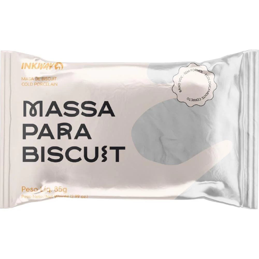 Massa De Porcelana Fria Biscuit 85G Branco Ink Way (Cx.c/10) - imagem 2