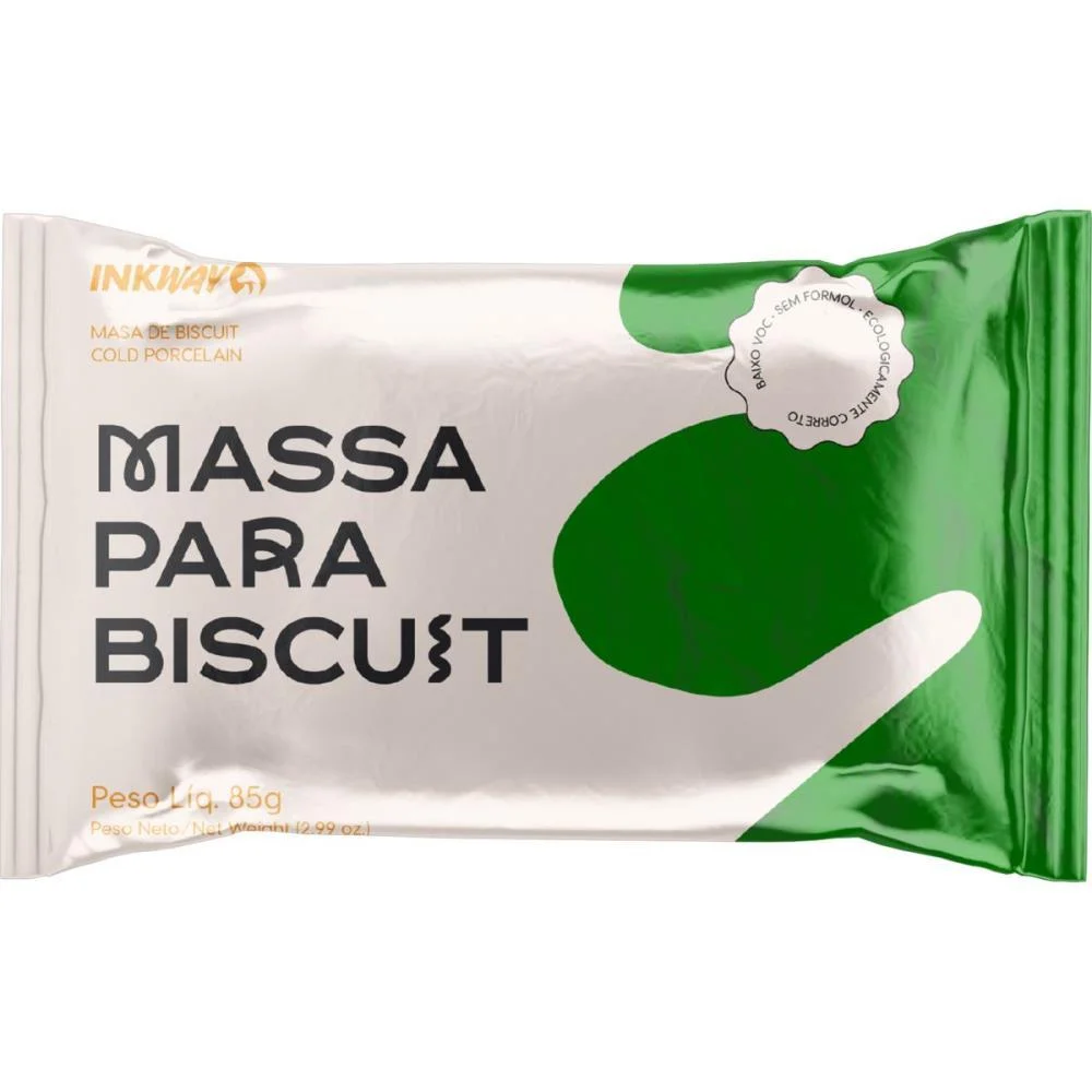 Massa De Porcelana Fria Biscuit 85G Verde Musgo Ink Way (Cx.c/10) - imagem 2