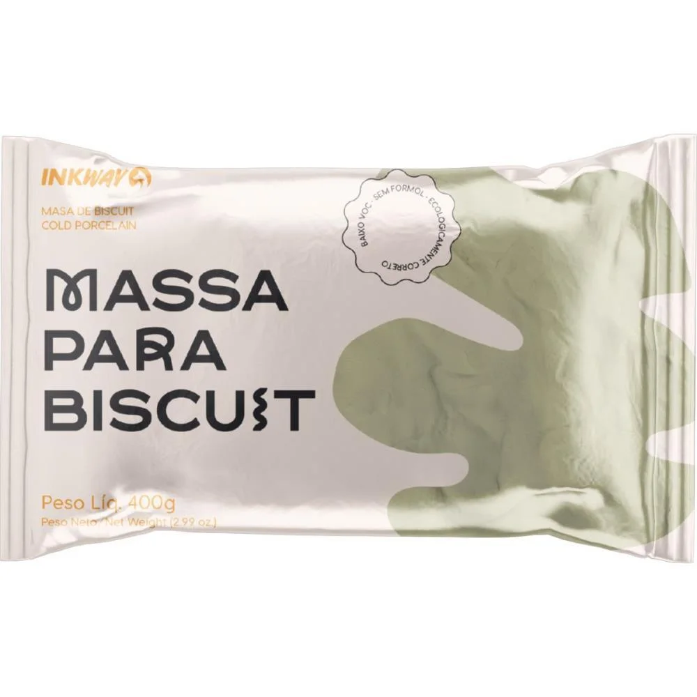 Massa De Porcelana Fria Biscuit 400G Natural Ink Way - imagem 2