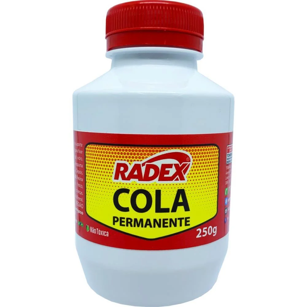 Cola Pano Permanente Tecido Pote 250G Radex - imagem 2