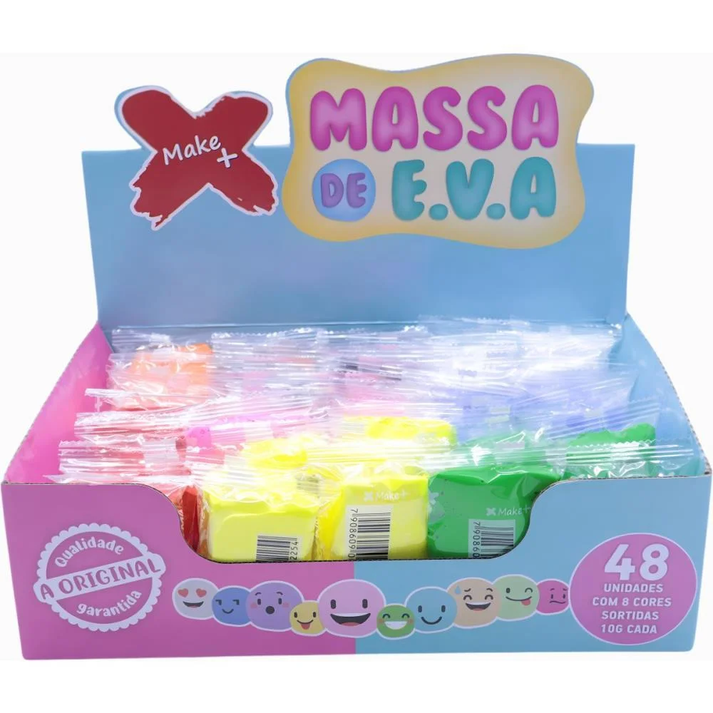 Massa De Eva 8 Cores Sortidas Total 480G Make+ (Dp.c/48) - imagem 3