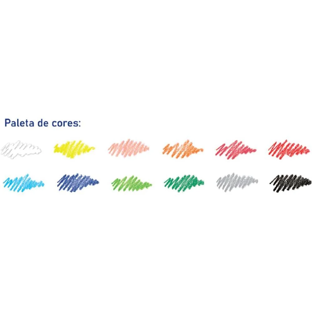 Giz Pastel Oleoso 12 Cores Pastel Acrilex (Estojo) - imagem 4